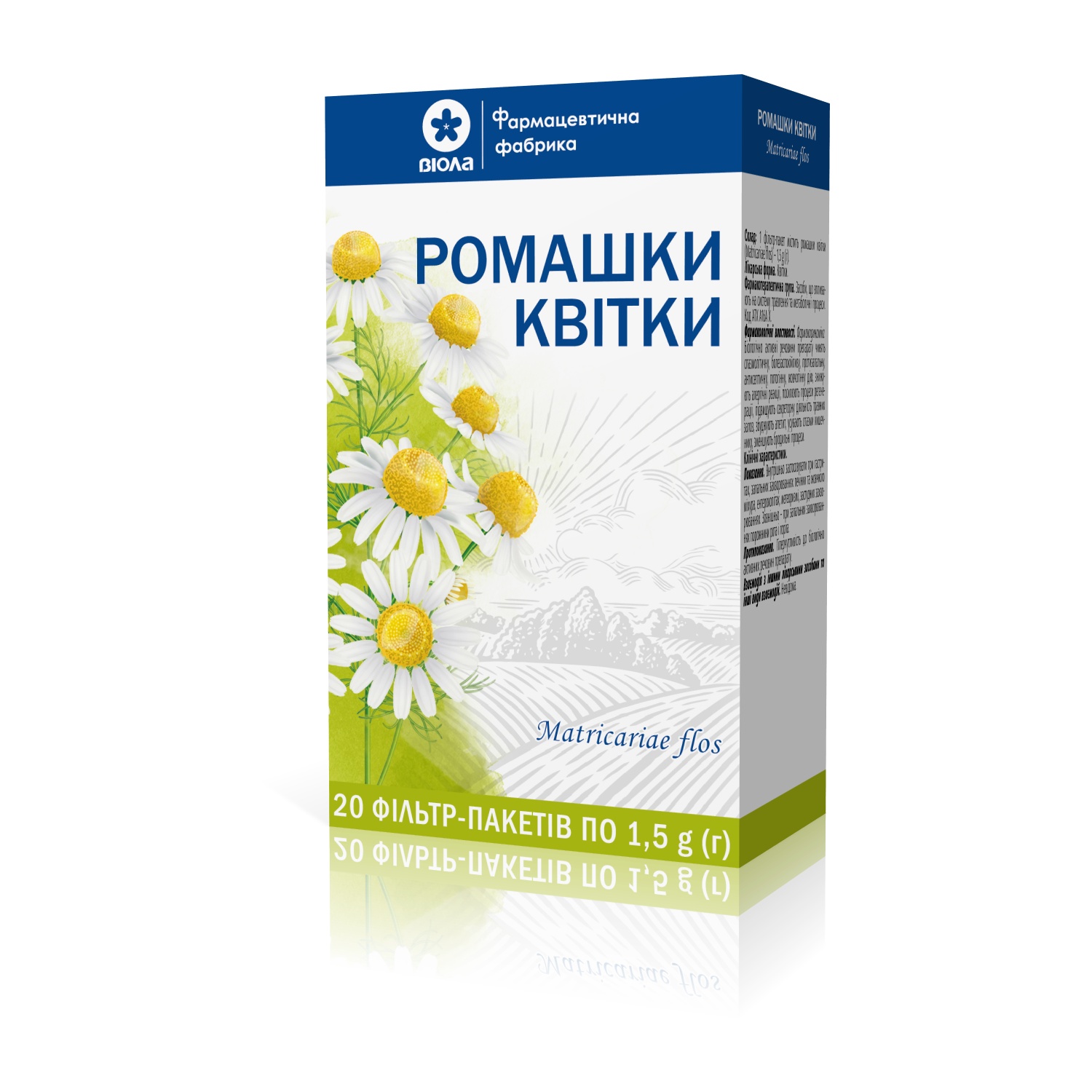 Chamomile flowers 20 packets of 1.5 g