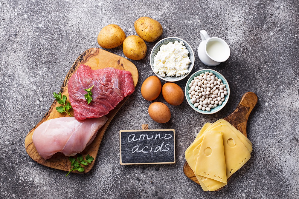 Products rich in amino acids.